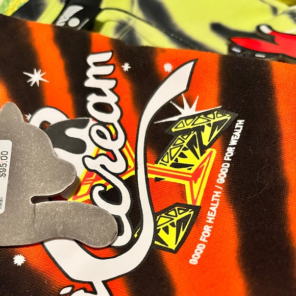 IceCream Long Sleeve Tie Dye In Neon Yelllow& REDavailable - Picture 3 of 7